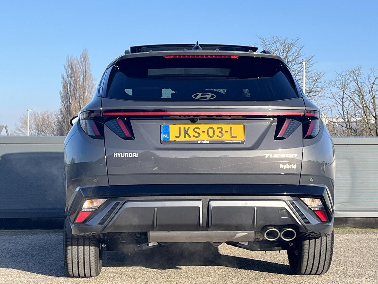 Hyundai TUCSON N Line Sky 1.6 T-GDI HEV 238pk | ¤5.500,- KORTING | MY26 | VERHOOGD VERMOGEN & TREKGEWICHT | SCHUIF/KANTELDAK | 360° CAMERA | ALCANTARA & STOELVERW. & VENTILATIE |