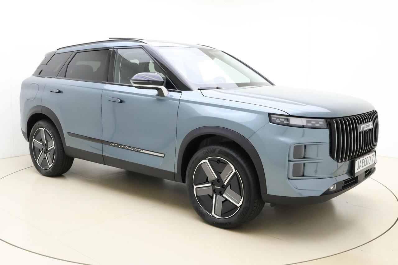 Jaecoo 7 1.5 GDI SHS-P Exclusive | RIJKLAAR INCLUSIEF ¤2.500,-REGISTRATIEVOORDEEL | Glazen schuif-/ kanteldak | 7 jaar garantie tot 150.000 km | 360 3D Camera | Lederen bekleding | Stoelventilatie & verwarming | Elektrische achterklep | Apple Carplay/Android auto
