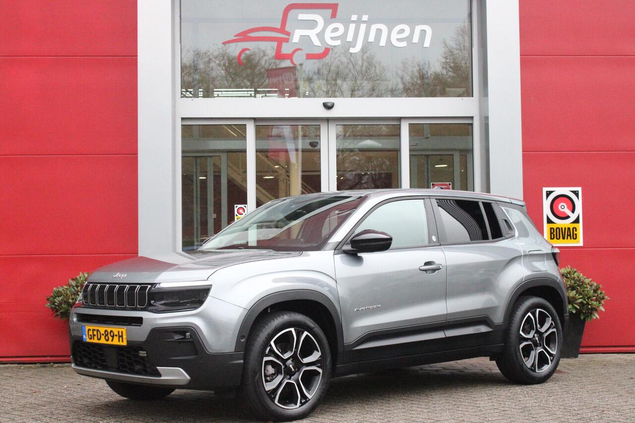 Jeep Avenger 1.2 110PK e-Hybrid SUMMIT | STOEL/VOORRUIT VERWARMING | DRAADLOZE APPLE CARPLAY/ANDROID AUTO | NAVIGATIE | ACHETRUITRIJ CAMERA | KEYLESS ENTRY/START | PARKEERSENSOREN VOOR EN ACHTER | ELEKTRISCH BEDIENBARE ACHTERKLEP | VERWARMBARE VOORRUIT/VOORSTOELEN | 1