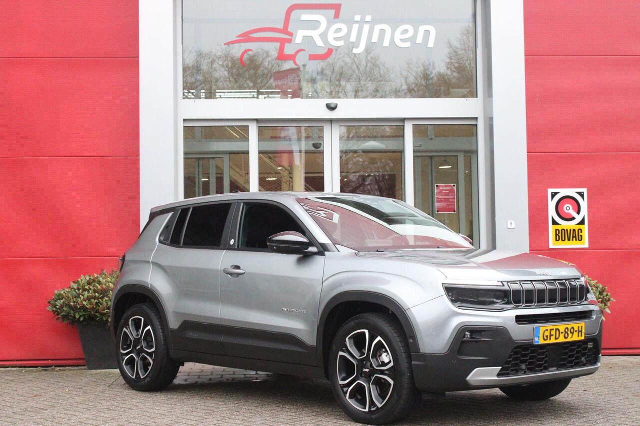 Jeep Avenger 1.2 110PK e-Hybrid SUMMIT | STOEL/VOORRUIT VERWARMING | DRAADLOZE APPLE CARPLAY/ANDROID AUTO | NAVIGATIE | ACHETRUITRIJ CAMERA | KEYLESS ENTRY/START | PARKEERSENSOREN VOOR EN ACHTER | ELEKTRISCH BEDIENBARE ACHTERKLEP | VERWARMBARE VOORRUIT/VOORSTOELEN | 1