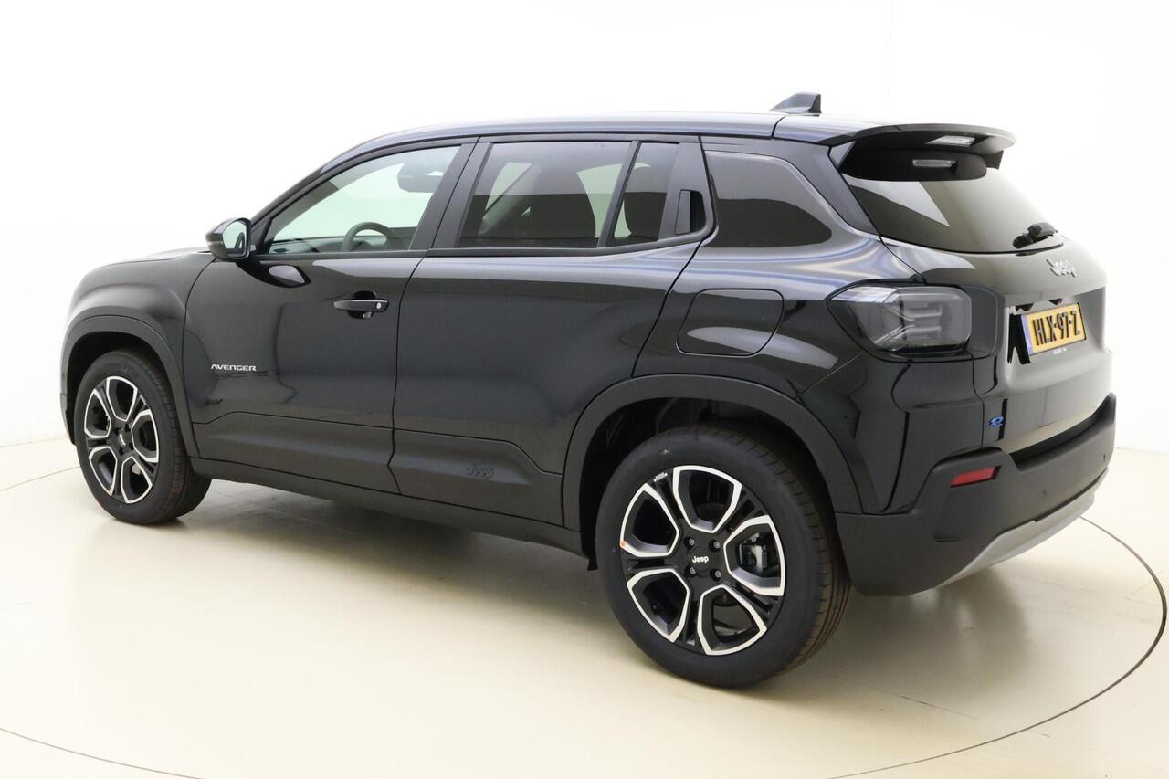 Jeep Avenger Summit 54 kWh | Navigatie | LED projector koplampen | Elektrische achterklep | 18'' lichtmetalen velgen | Camera | Stoelverwarming | Snel leverbaar!