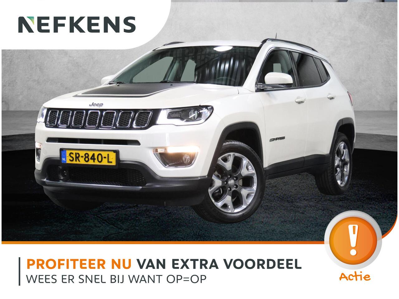 Jeep COMPASS 1.4 170PK MultiAir Opening Edition 4x4 | AUTOMAAT | AppleCarPlay/AndroidAuto | Cruise Control | Stoel/Stuurverwarming | Beats Audio | Keyless | Isofix | Privacy Glass | Parkeersensoren | Trekhaak |