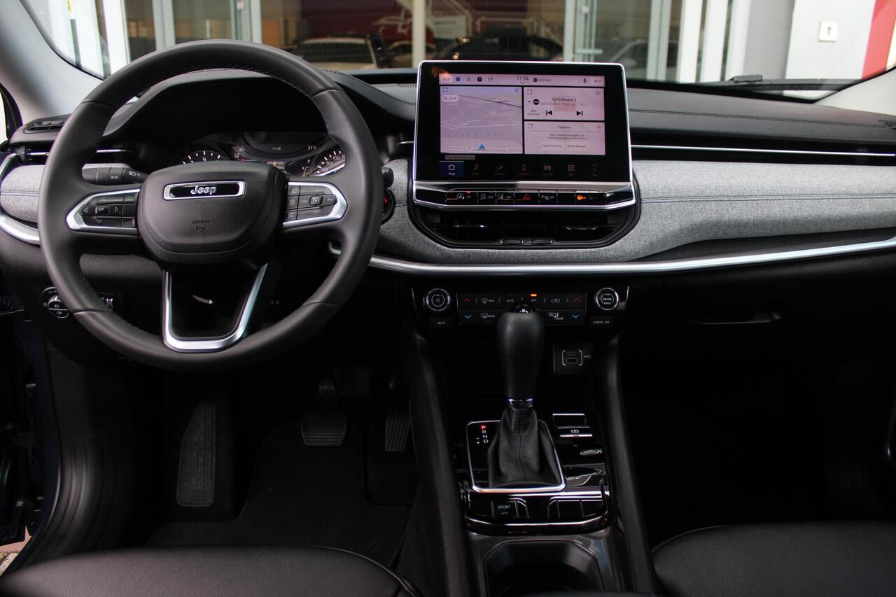 Jeep COMPASS 1.3T 150PK LONGITUDE AUTOMAAT | NAVIGATIE | ACHTERUITRIJCAMERA | PARKEERSENSOREN | APPLE CARPLAY / ANDROID AUTO | LICHTMETALEN VELGEN | LED KOPLAMPEN | LED MISTLAMPEN | ADAPTIVE CRUISE CONTROL | KEYLESS ENTRY / START | DRAADLOOS TELEFOONLADER | CLIMATE CO