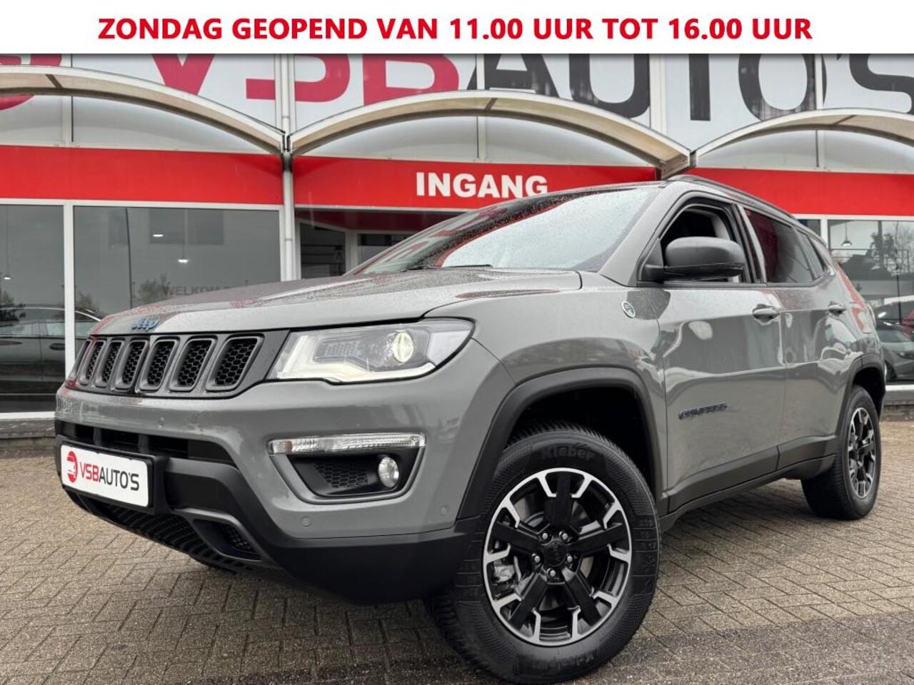 Jeep COMPASS 4xe 240 PLUG-IN HYBRID 240PK AUT. TRAILHAWK HALF-LEER NAVI CAMERA TREKHAAK CARPLAY