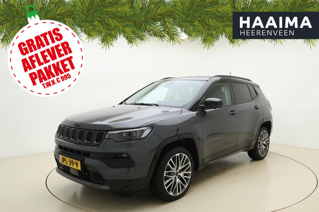 Jeep COMPASS 1.5T 130pk Automaat e-Hybrid S | Navigatie | Lederen bekleding | Adapt. Cruise control | Climate control | Stoel- & stuurverwarming | Lichtmetalen velgen | Dakrails