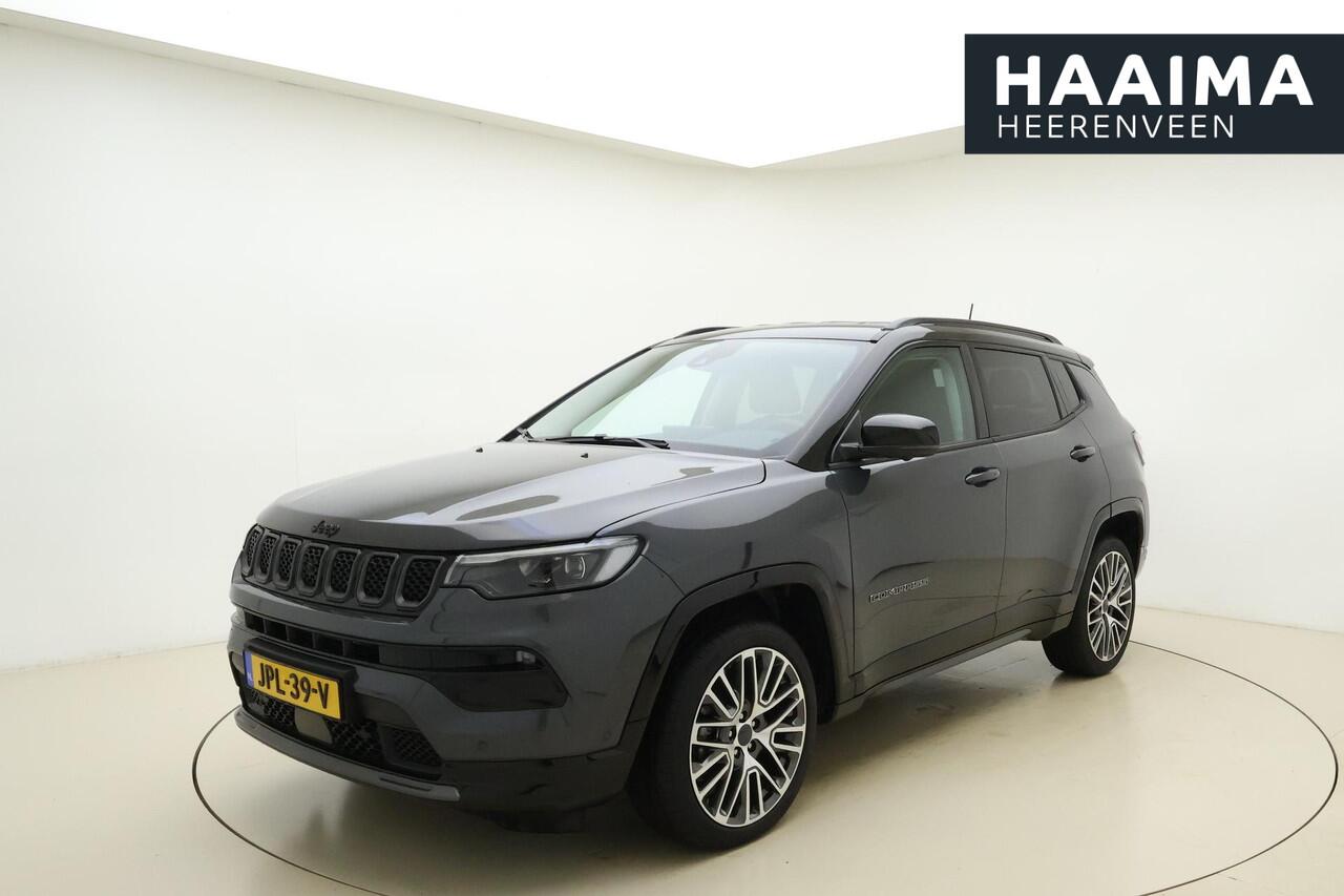 Jeep COMPASS 1.5T 130pk Automaat e-Hybrid S | Navigatie | Lederen bekleding | Adapt. Cruise control | Climate control | Stoel- & stuurverwarming | Lichtmetalen velgen | Dakrails