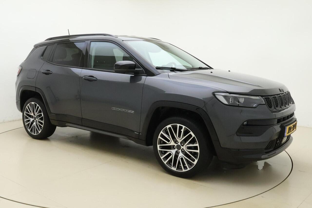 Jeep COMPASS 1.5T 130pk Automaat e-Hybrid S | Navigatie | Lederen bekleding | Adapt. Cruise control | Climate control | Stoel- & stuurverwarming | Lichtmetalen velgen | Dakrails