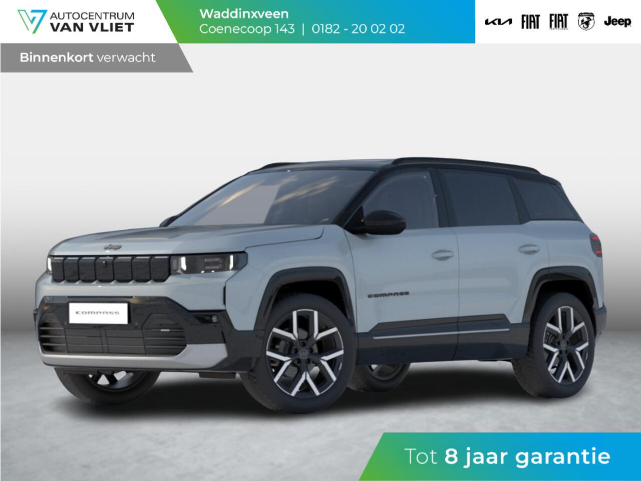 Jeep COMPASS First Edition 74 kWh | Adapt. Cruise | Camera | Carplay | 20" | Elektr. A-Klep | Navi | Winter Pack | Schuif/Kanteldak | Premium Pack | Conv. Pack | Warmtepomp