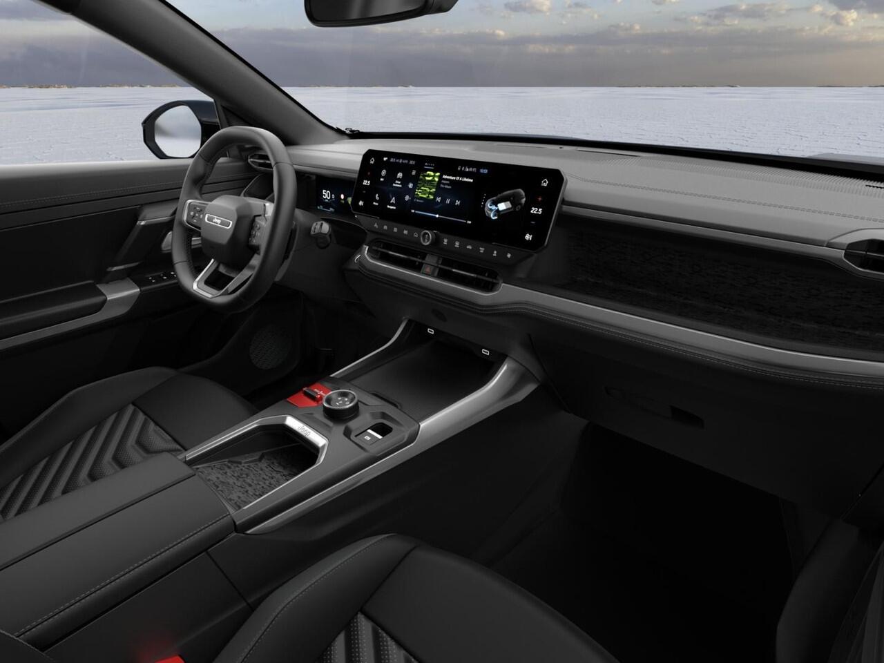 Jeep COMPASS First Edition 74 kWh | Adapt. Cruise | Camera | Carplay | 20" | Elektr. A-Klep | Navi | Winter Pack | Schuif/Kanteldak | Premium Pack | Conv. Pack | Warmtepomp