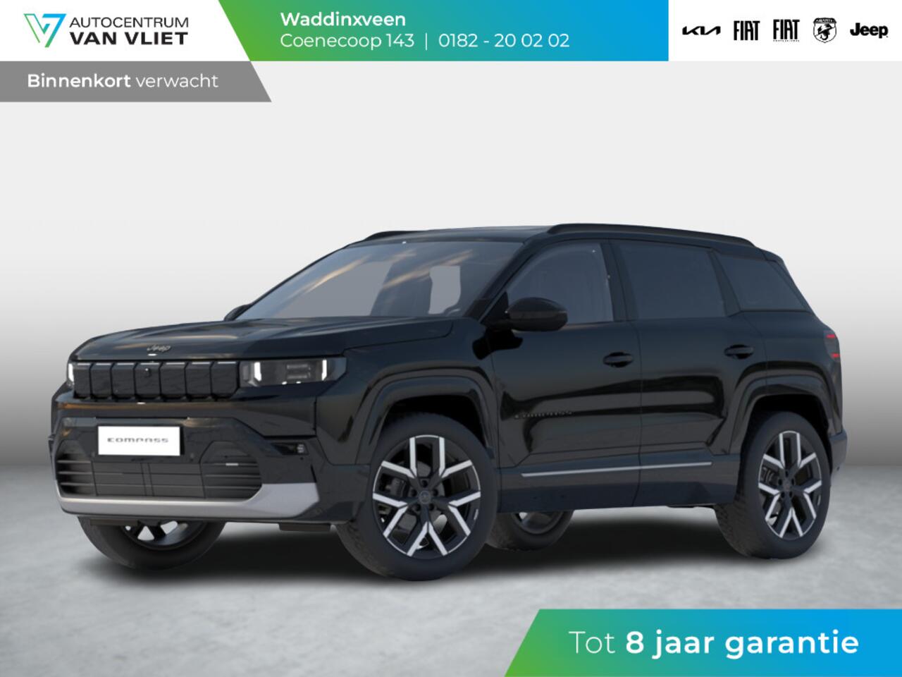 Jeep COMPASS First Edition 74 kWh | Adapt. Cruise | Camera | Carplay | 20" | Elektr. A-Klep | Navi | Winter Pack | Schuif/Kanteldak | Premium Pack | Conv. Pack | Warmtepomp