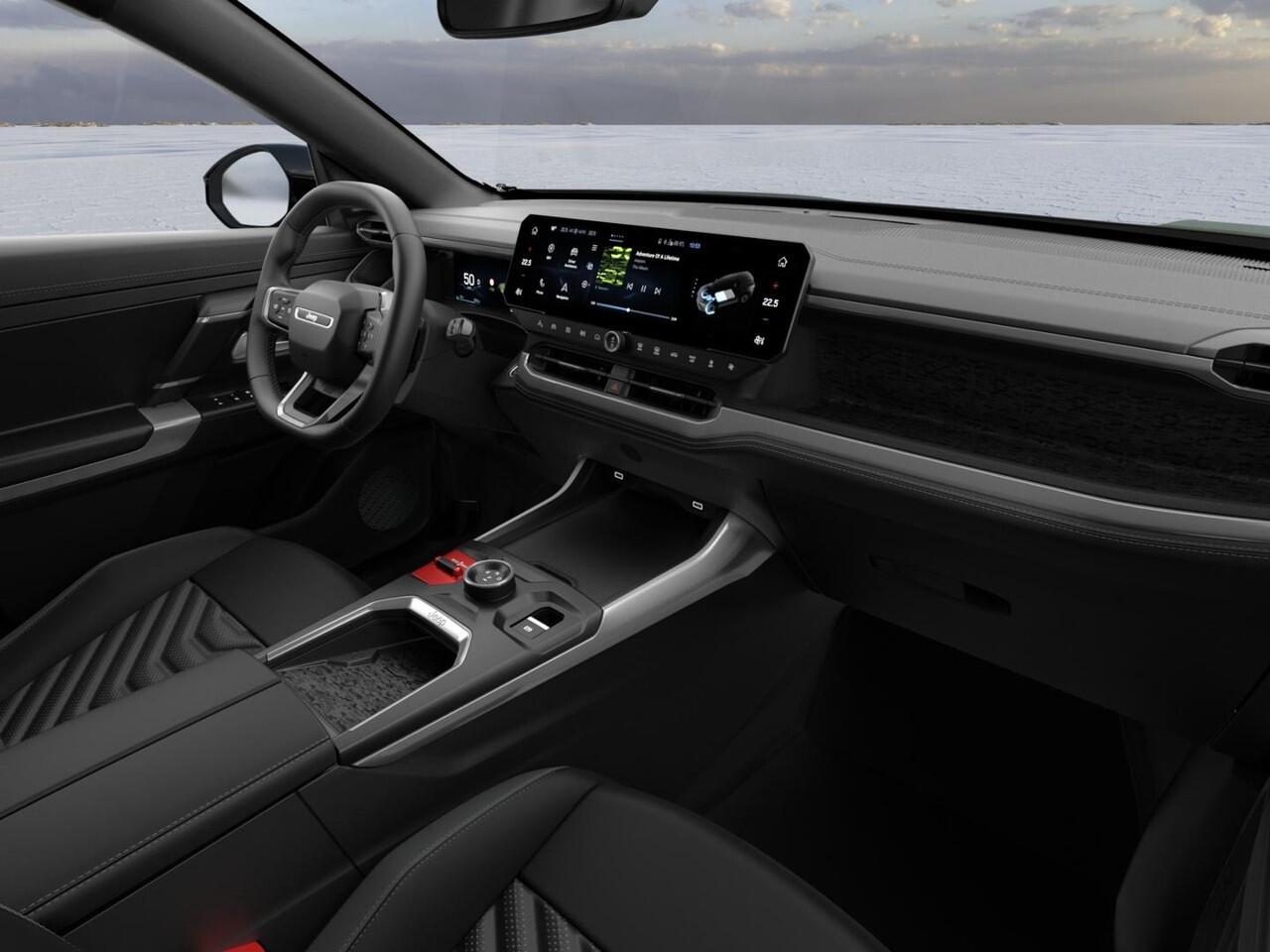 Jeep COMPASS First Edition 74 kWh | Adapt. Cruise | Camera | Carplay | 20" | Elektr. A-Klep | Navi | Winter Pack | Schuif/Kanteldak | Premium Pack | Conv. Pack | Warmtepomp