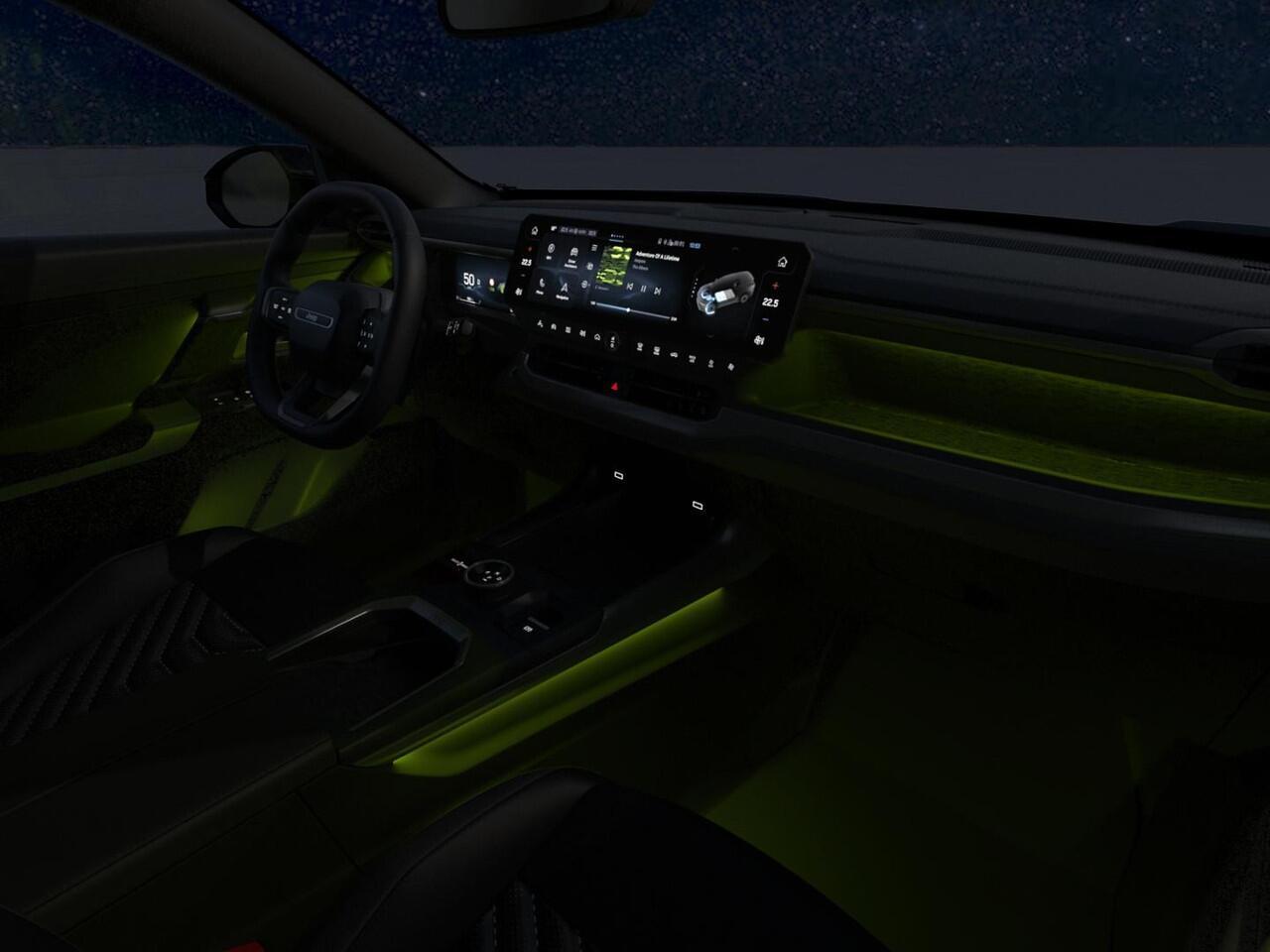 Jeep COMPASS First Edition 74 kWh | Adapt. Cruise | Camera | Carplay | 20" | Elektr. A-Klep | Navi | Winter Pack | Schuif/Kanteldak | Premium Pack | Conv. Pack | Warmtepomp