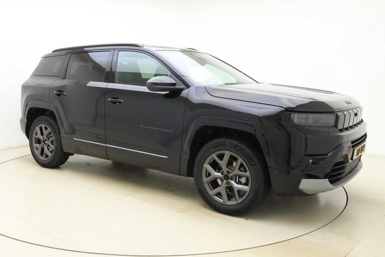 Jeep COMPASS 1.2 e-Hybrid First Edition | Panoramadak | Elektrische verstelbare stoelen | Stoelmassage | Camera's rondom | Navigatie | Keyless | Elektrische kofferklep