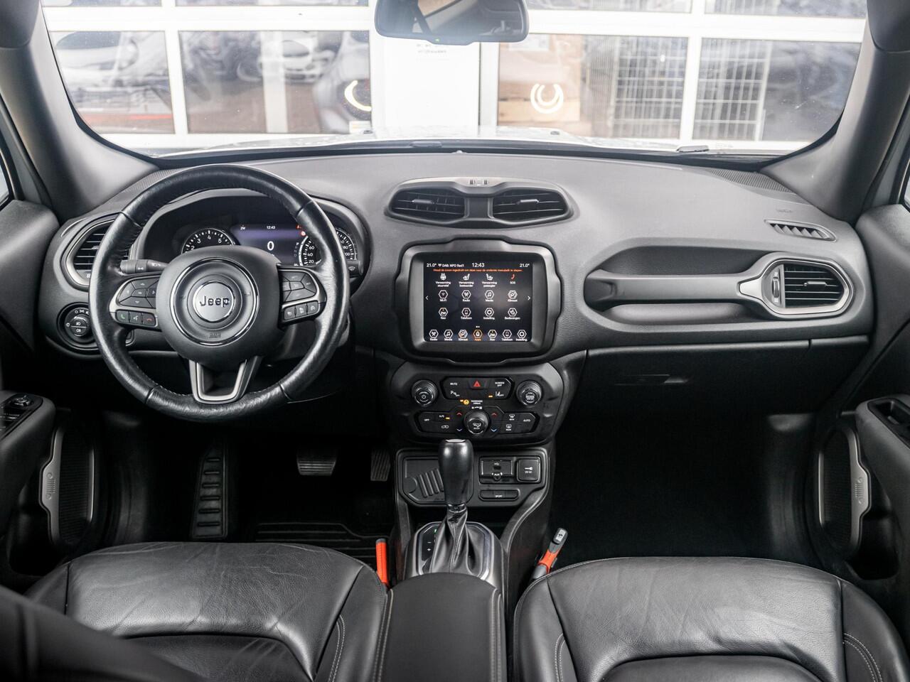 Jeep RENEGADE 1.3T DDCT S Automaat | Adapt. Cruise | Navi | 19" | Trekhaak | Leder | Winter Pack | Camera | BSM