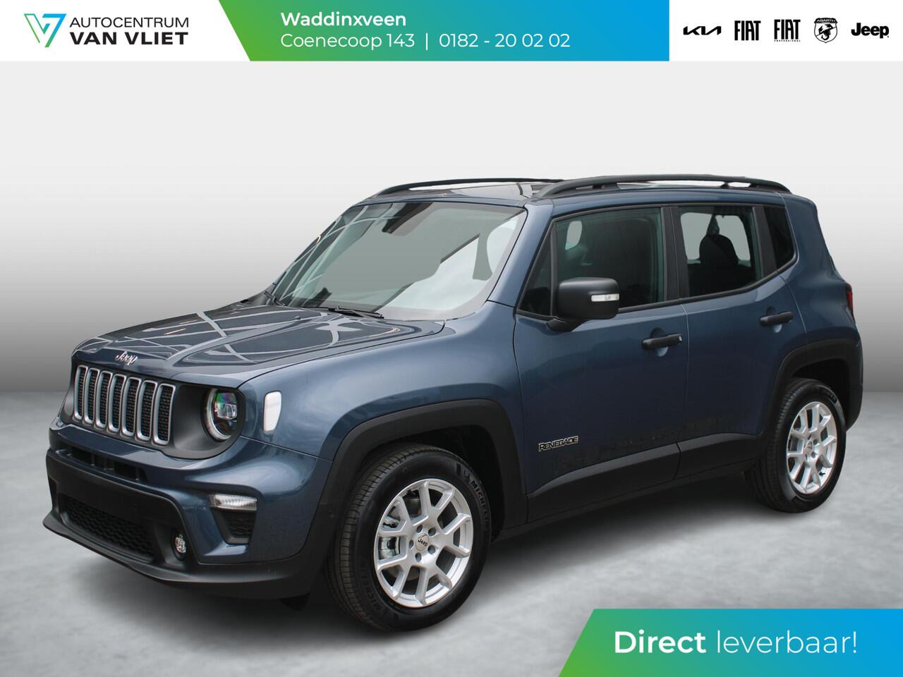 Jeep RENEGADE 1.5T e-Hybrid Altitude | MY24| Adapt. Cruise | Schuif/Kanteldak | Keyless | BSM | Navi | Apple Carplay | Uit voorraad leverbaar !