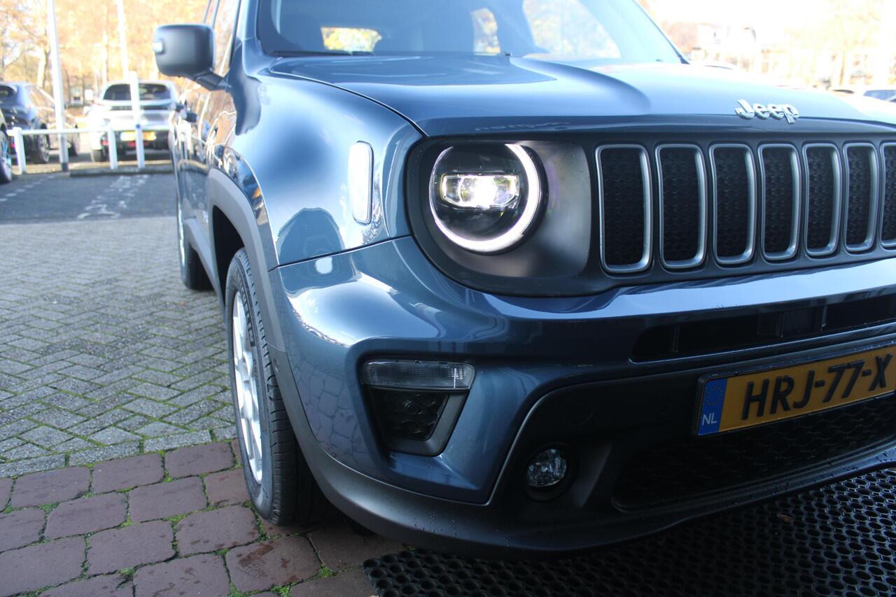 Jeep RENEGADE 1.5T 140PK e-Hybrid | PANORAMISCH SCHUIF/KANTEL DAK | DRAADLOZE APPLE CARPLAY/ANDROID AUTO | FULL LED KOPLAMPEN | DODEHOEK DETECTIE | ADAPTIVE CRUISE CONTROL | LICHTMETALEN VELGEN 17" | ACHTERUITRIJ CAMERA | DAB+ RADIO | NAVIGATIE | PARKEERSENSOREN VOOR +