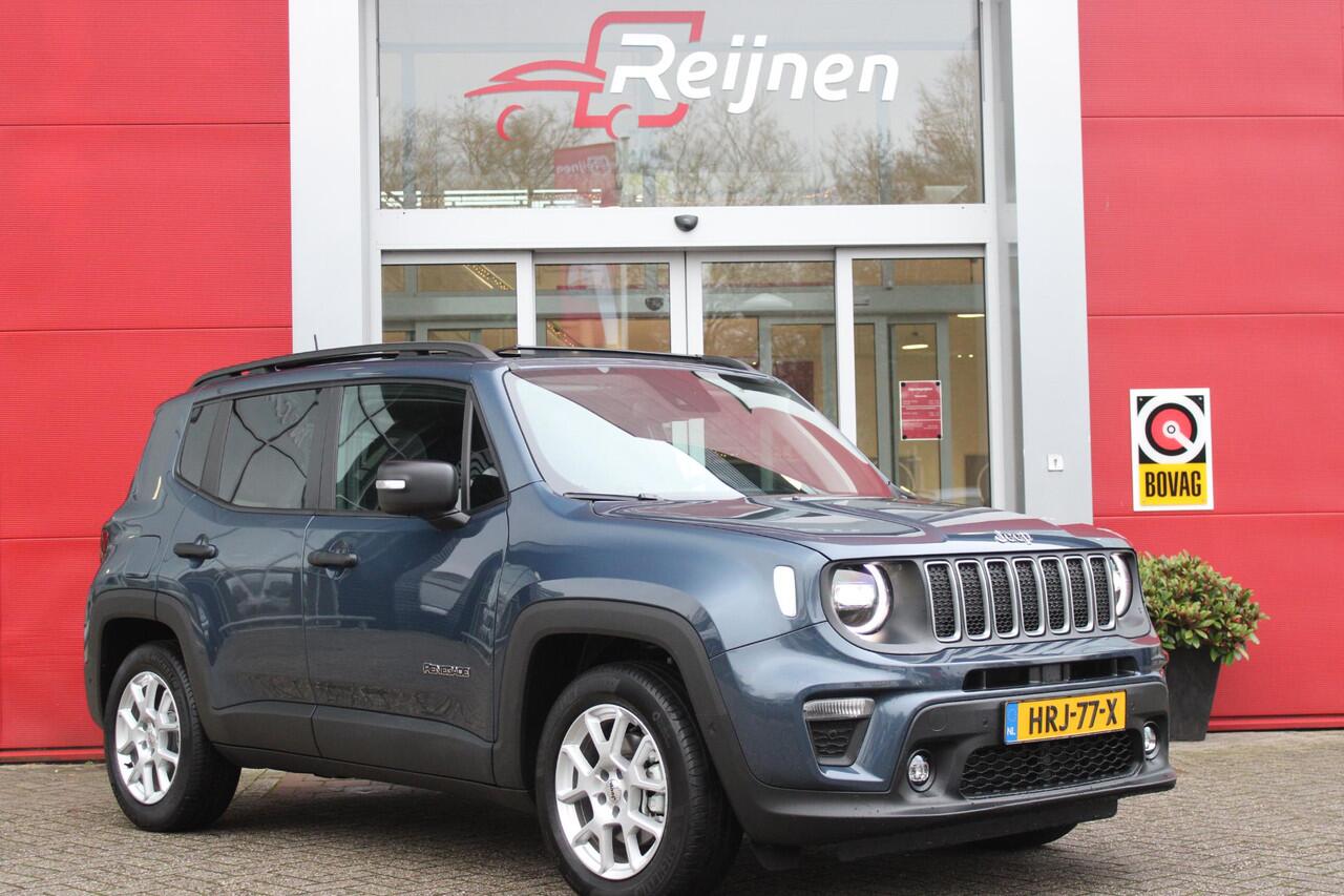Jeep RENEGADE 1.5T 140PK e-Hybrid | PANORAMISCH SCHUIF/KANTEL DAK | DRAADLOZE APPLE CARPLAY/ANDROID AUTO | FULL LED KOPLAMPEN | DODEHOEK DETECTIE | ADAPTIVE CRUISE CONTROL | LICHTMETALEN VELGEN 17" | ACHTERUITRIJ CAMERA | DAB+ RADIO | NAVIGATIE | PARKEERSENSOREN VOOR +