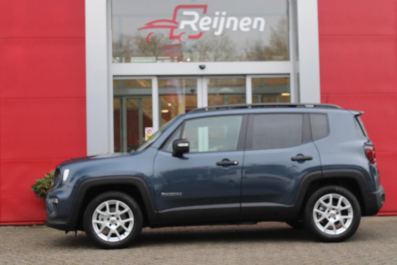 Jeep RENEGADE 1.5T 140PK e-Hybrid | PANORAMISCH SCHUIF/KANTEL DAK | DRAADLOZE APPLE CARPLAY/ANDROID AUTO | FULL LED KOPLAMPEN | DODEHOEK DETECTIE | ADAPTIVE CRUISE CONTROL | LICHTMETALEN VELGEN 17" | ACHTERUITRIJ CAMERA | DAB+ RADIO | NAVIGATIE | PARKEERSENSOREN VOOR +