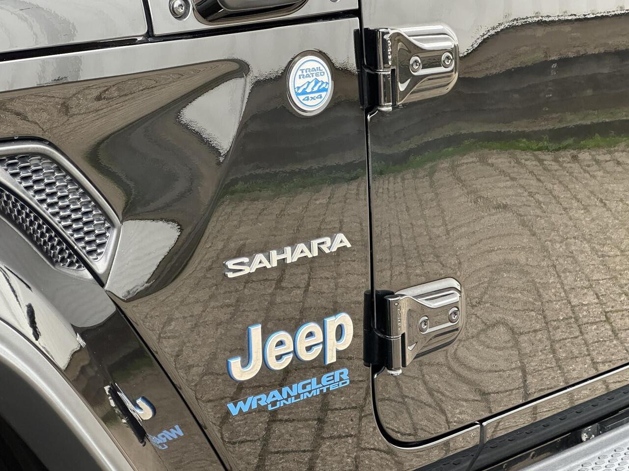 Jeep WRANGLER Unlimited 4xe 380 Sahara | Leder/Cruise Adaptief/Stuur-/Stoelverw./Trekhaak