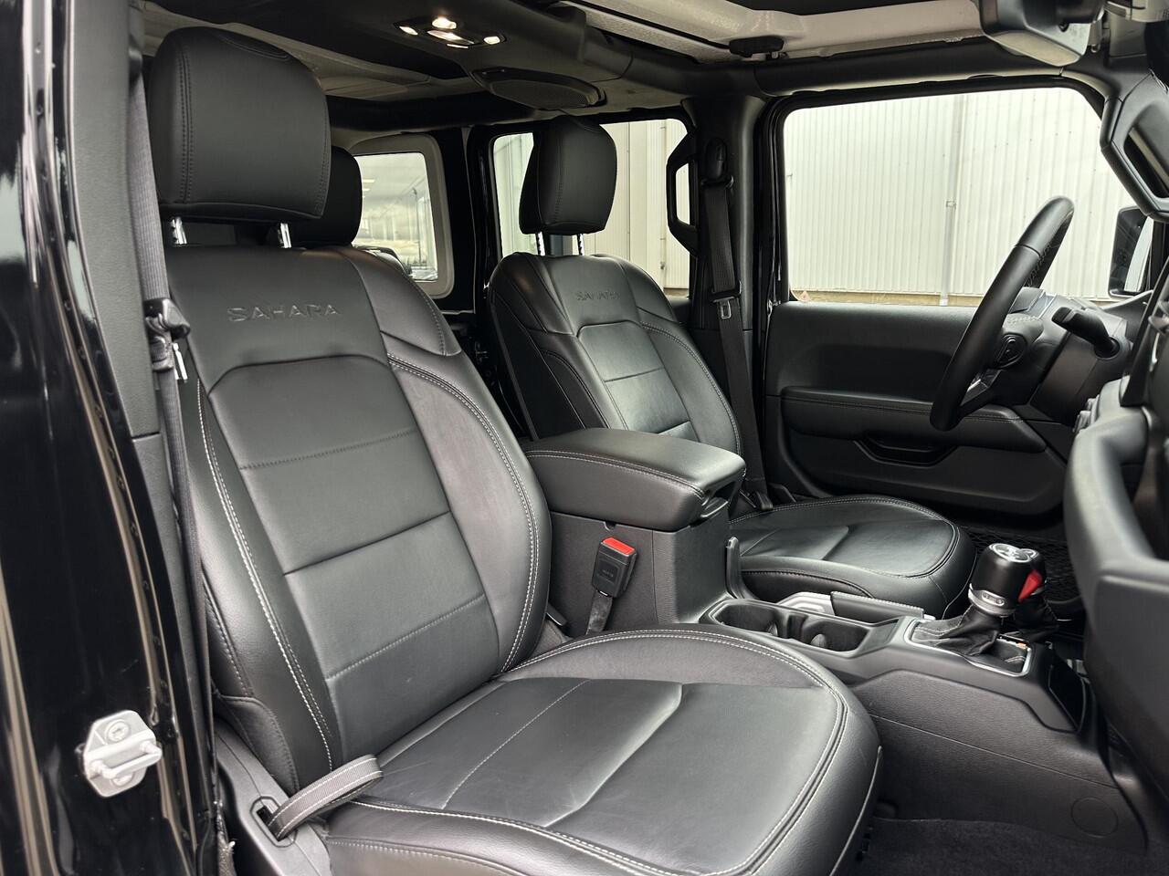 Jeep WRANGLER Unlimited 4xe 380 Sahara | Plug-in/Leder/Cruise Adaptief/Stuur-/Stoelverw./Trekhaak