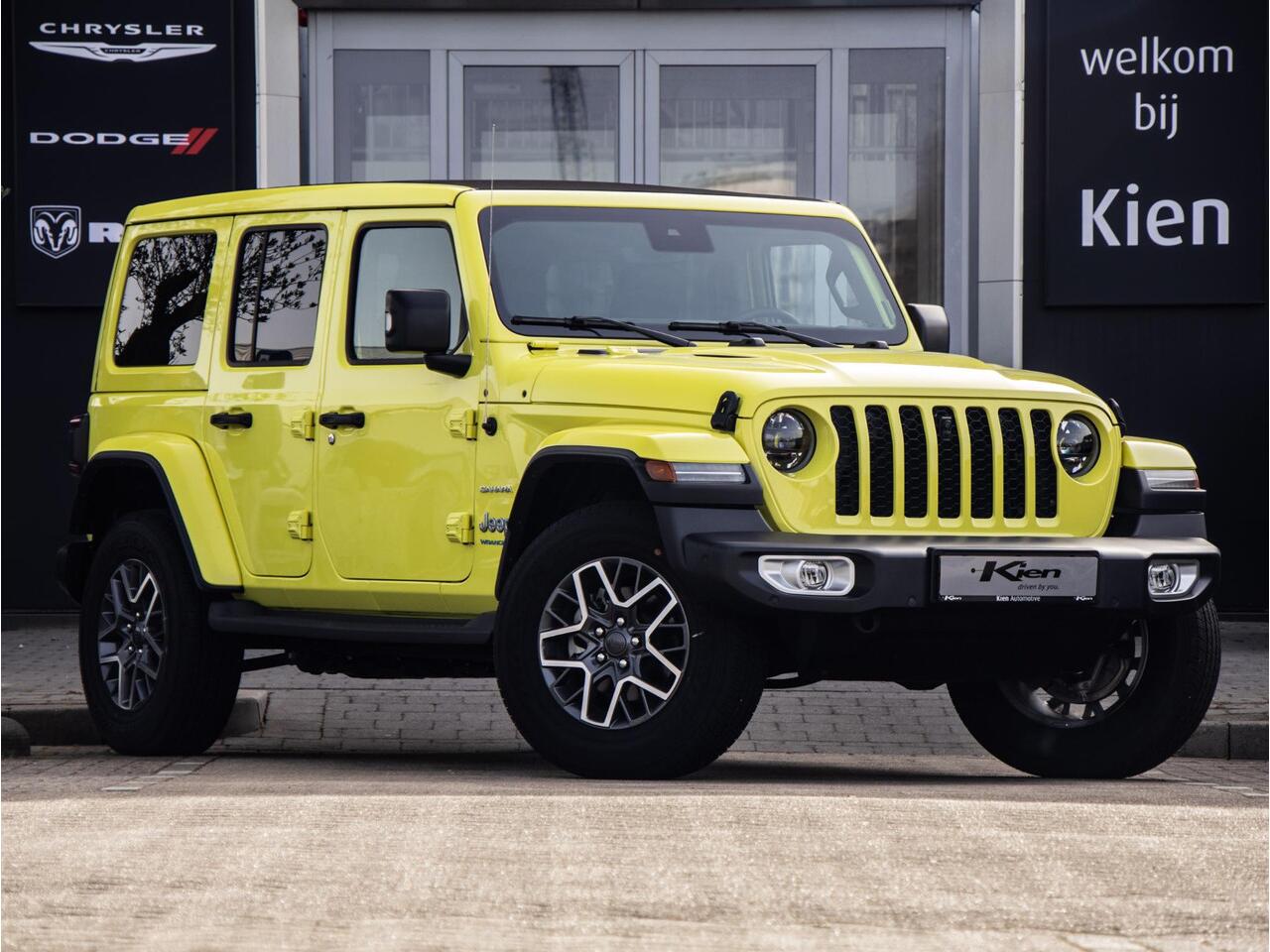 Jeep WRANGLER Unlimited 4xe 380 Sahara | Sky one dak | Adaptive CC | Camera | stoel en stuur verwarming