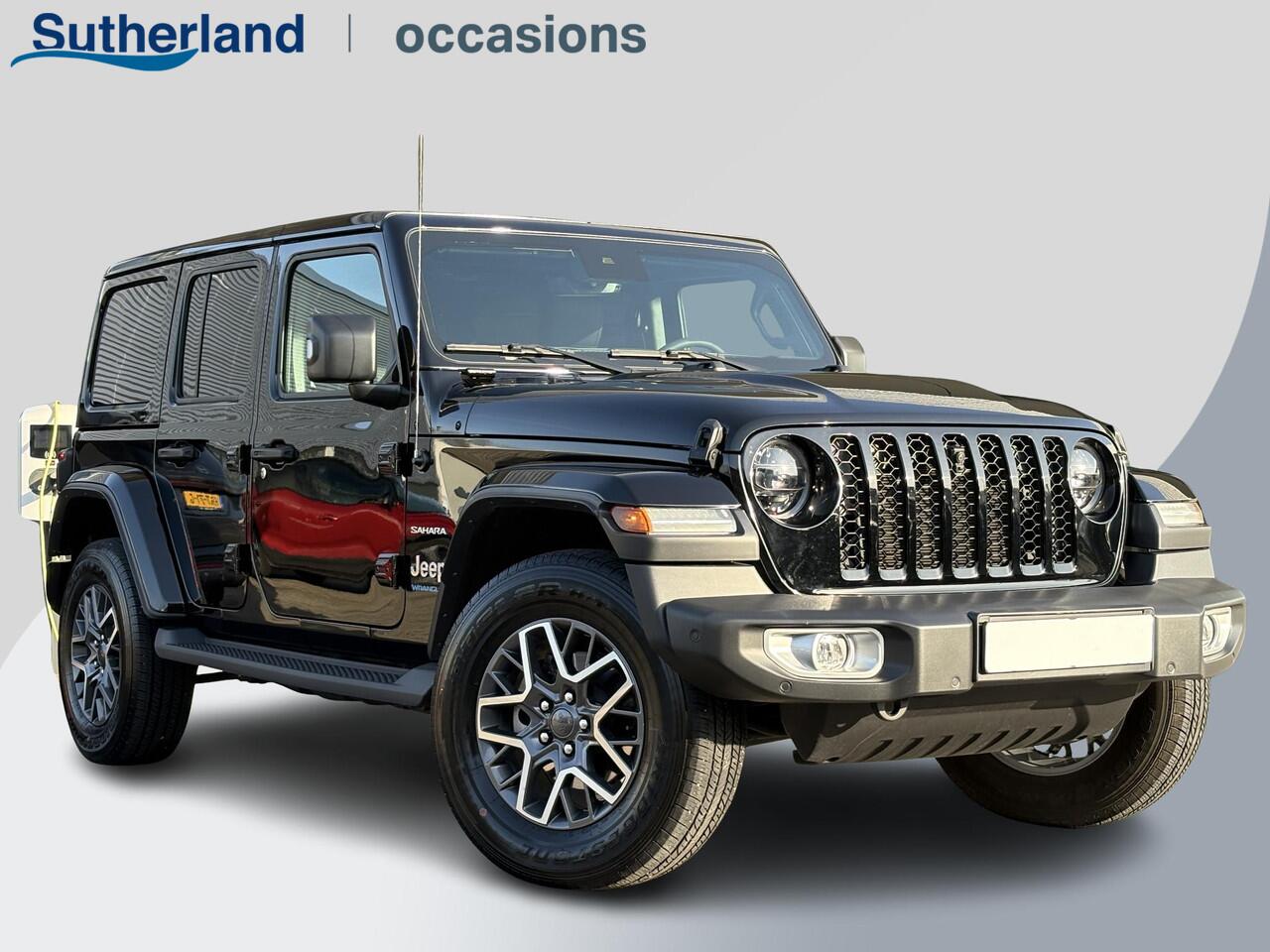 Jeep WRANGLER Unlimited 4xe 380pk Sahara PHEV | Leder | Stoel- & Stuurverwarming | Navigatie | Afneembaar Dak |