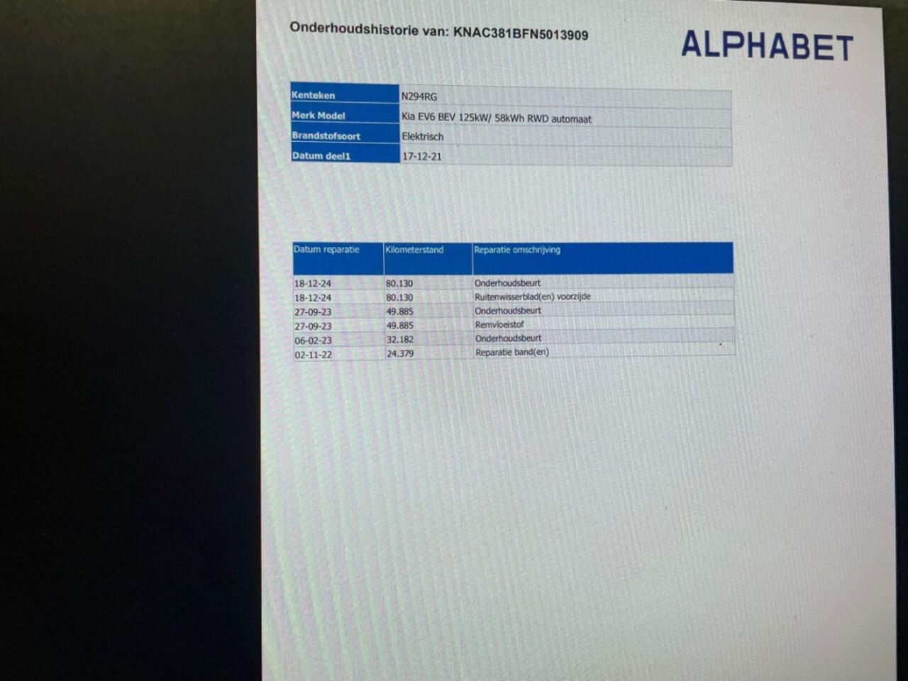 KIA EV6 58 kWh - Carplay, Navi, Cruise, Camera, Stoel/Stuur verw. Half Leer, SOH 100%