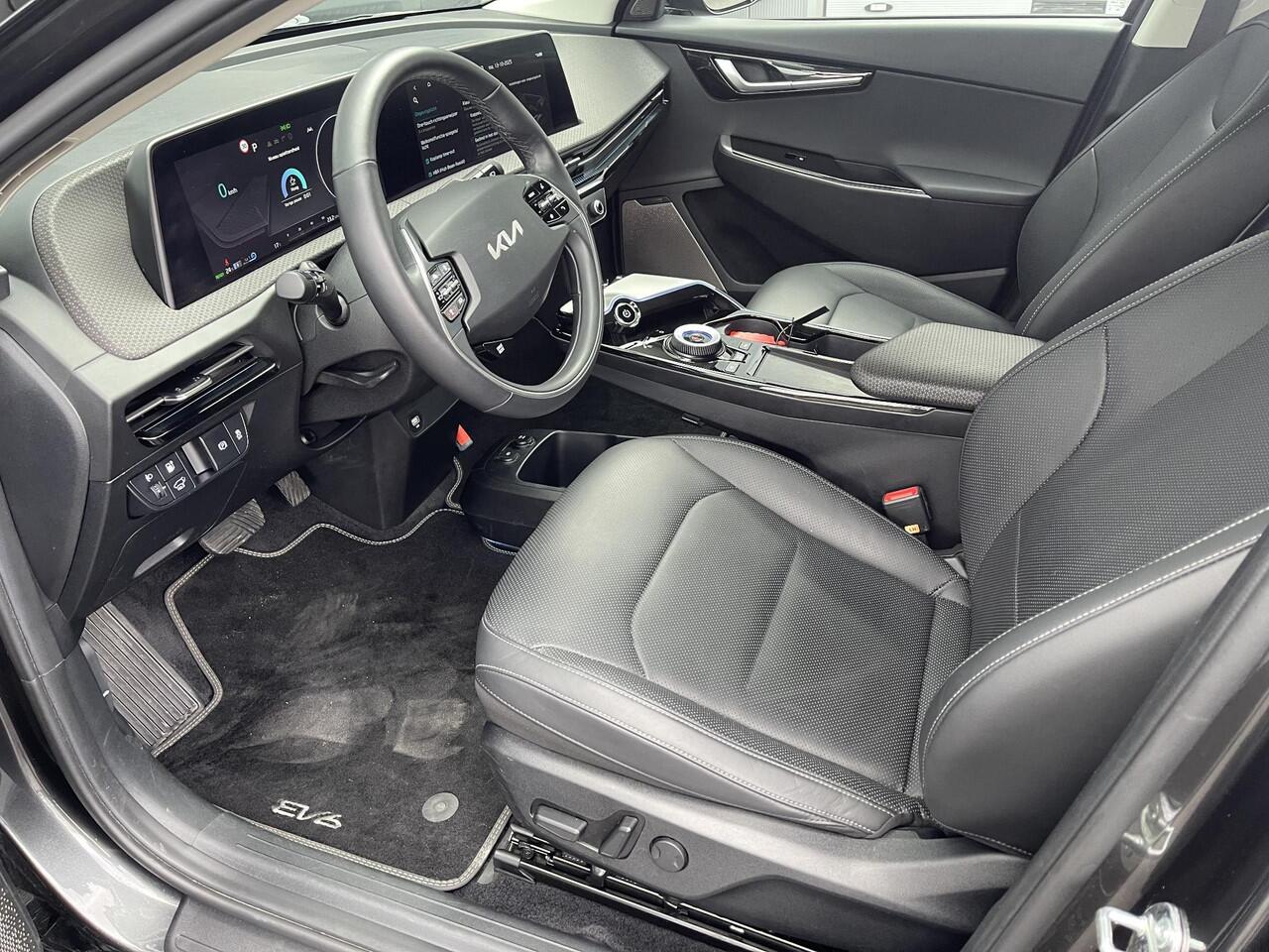KIA EV6 Plus 77.4 kWh Trekhaak 13-polig, stoel ventilatie, stuur- & stoelverwarming, achterbank verwarmd, parkeersensoren, adaptieve cruise control, navigatie Apple CarPlay/Android Auto
