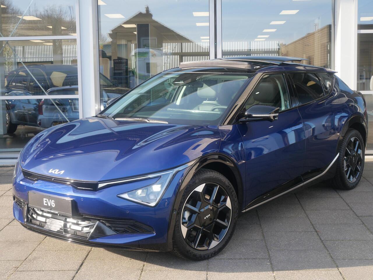 KIA EV6 Plus Advanced 84 kWh | SNEL LEVERBAAR | Schuifkantel dak | Stoel en stuurverwarming | Dode hoek assistentie |