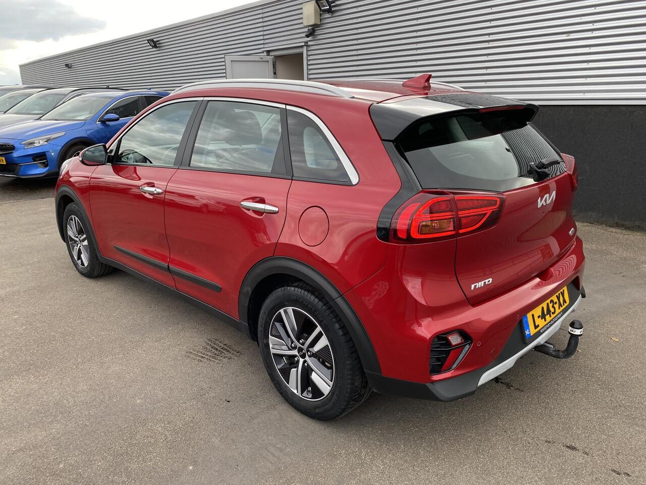 KIA Niro 1.6 GDi Hybrid DynamicLine Trekhaak, Nieuw geleverd, 1e eign. Dealeronderhouden, navigatie, Apple CarPlay/Android Auto, adaptieve cruise control, achteruitrij camera, automaat!