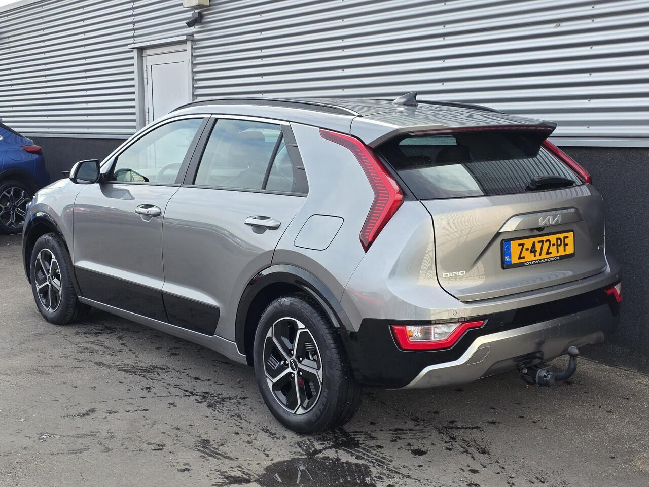 KIA Niro 1.6 GDi Hybrid DynamicLine Trekhaak 13-polig, navigatie, Apple CarPlay/Android Auto, NL-AUTO, parkeersensoren v&a, achteruitrij camera, adaptieve cruise control, BTW-auto