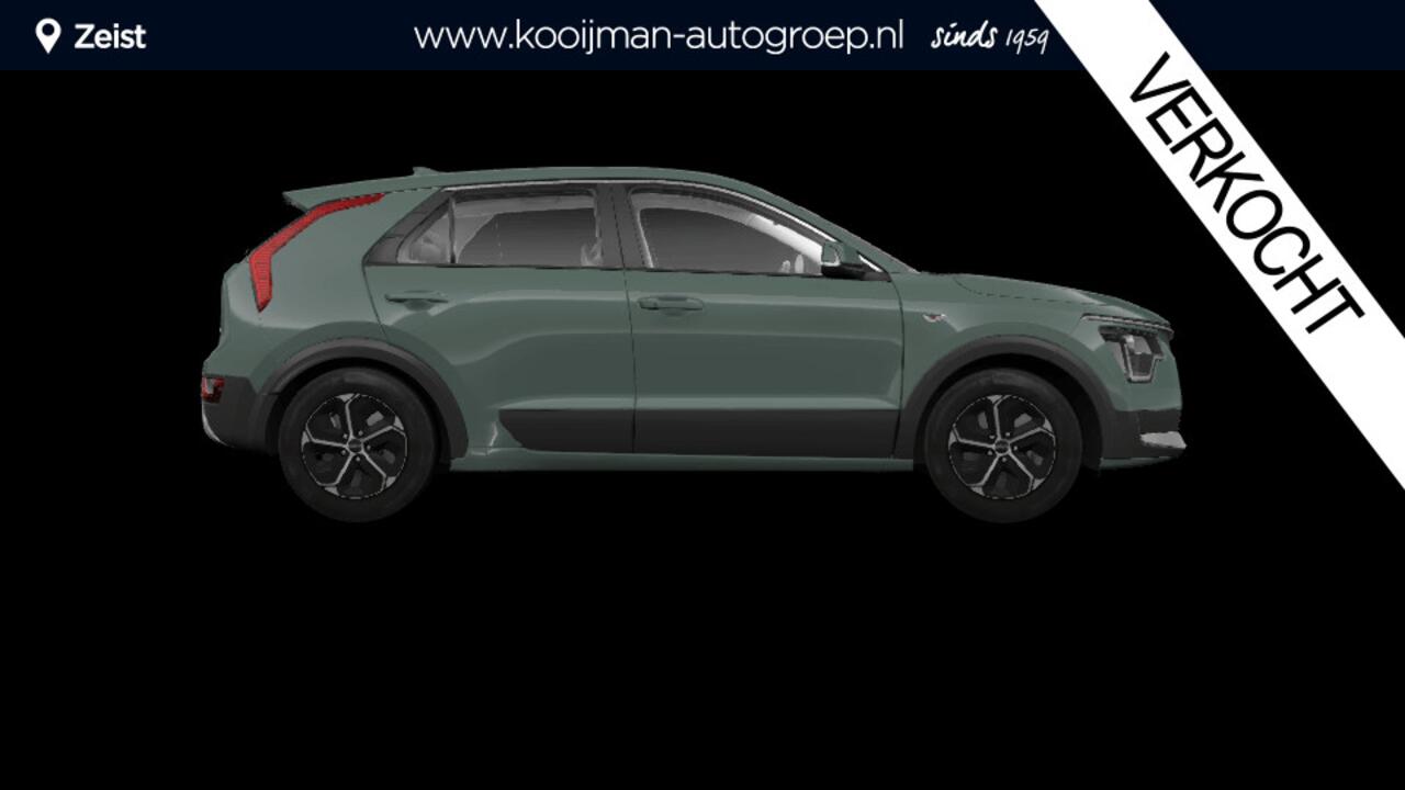 KIA Niro 1.6 GDi Hybrid DynamicLine Kleur City Scape Green direct leverbaar | Rijklaarprijs ¤. 34.790,= inclusief inruilactie!! |