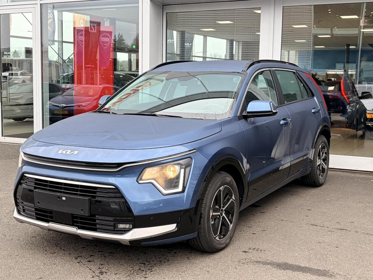 KIA Niro 1.6 GDi Hybrid DynamicLine Kleur City Scape Green direct leverbaar | Rijklaarprijs ¤. 34.790,= inclusief inruilactie!! |