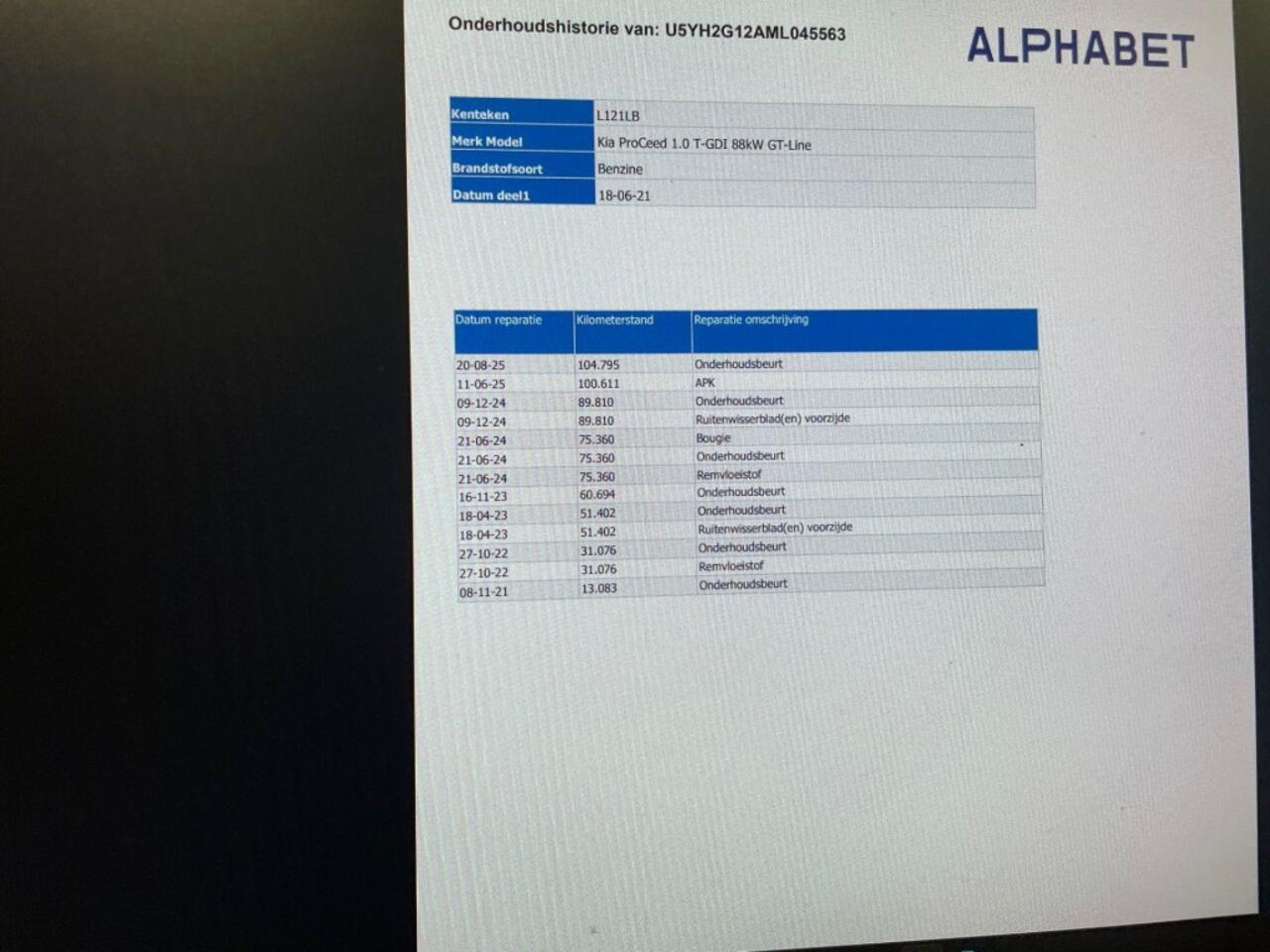 KIA PRO CEE D 1.0 T-GDI GT-Line - Carplay, Clima, Camera, Stoel/Stuur verw. Half Leer