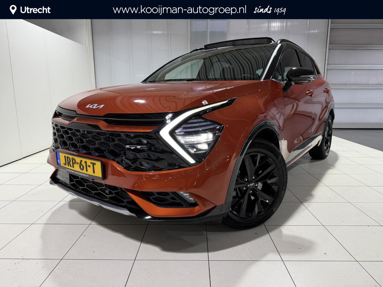 KIA SPORTAGE 1.6 T-GDi Hybrid GT-Line , Stoel en Stuur verwarming, Schuif kantel dak, Apple Carplay/Android Auto, Zwarte velgen.