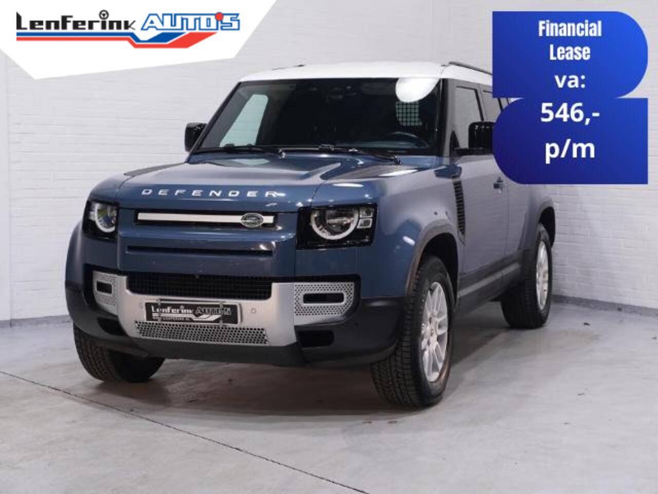 Land Rover DEFENDER Landrover 3.0 D250 110 Grijs Kenteken 3-Zits Leder Zwart 360 Camera, Navi, Apple Carplay, LED Koplampen