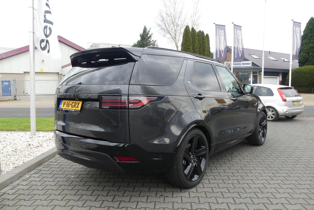 Land Rover DISCOVERY 3.0 D300 Dynamic HSE DIESEL HYBRIDE Land Rover Discovery 3.0 D300 Dynamic HSE MHEV COMMERCIAL.TREKHAAK.ACC.STANDKACHEL.MERIDIAN.PANORAMADAK.22 INCH GLOSS BLACK MET ZWART DAK !!!!!