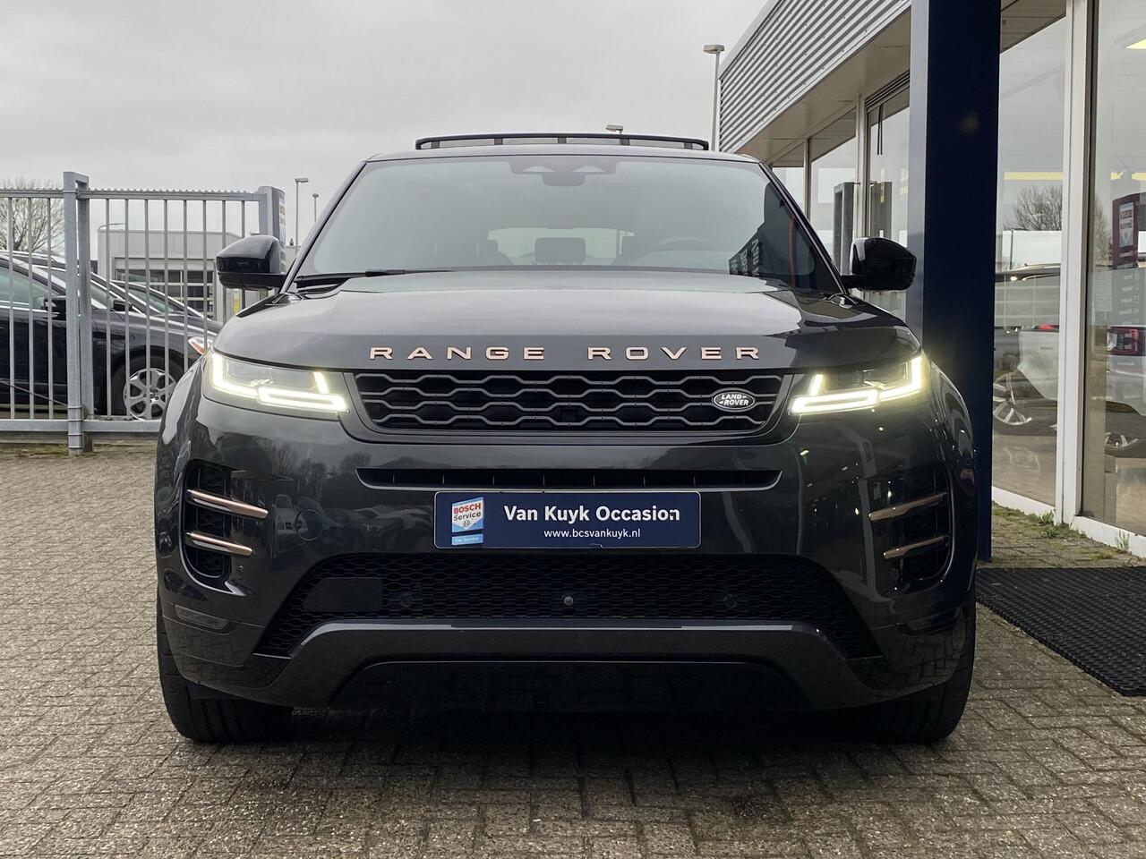 Land Rover RANGE ROVER EVOQUE 1.5 P300e AWD Autobiography / Automaat / NL-Auto / 1e-Eigenaar / Dealer-Onderhouden / Vol-Leder / Alcantara-Dakhemel / Open-Panodak / Stuur- en Stoelverwarming / Meridian-Audio / Camera-Binnenspiegel / Elektr.-Stoelen met Geheugen / Matrix LED / Adaptieve