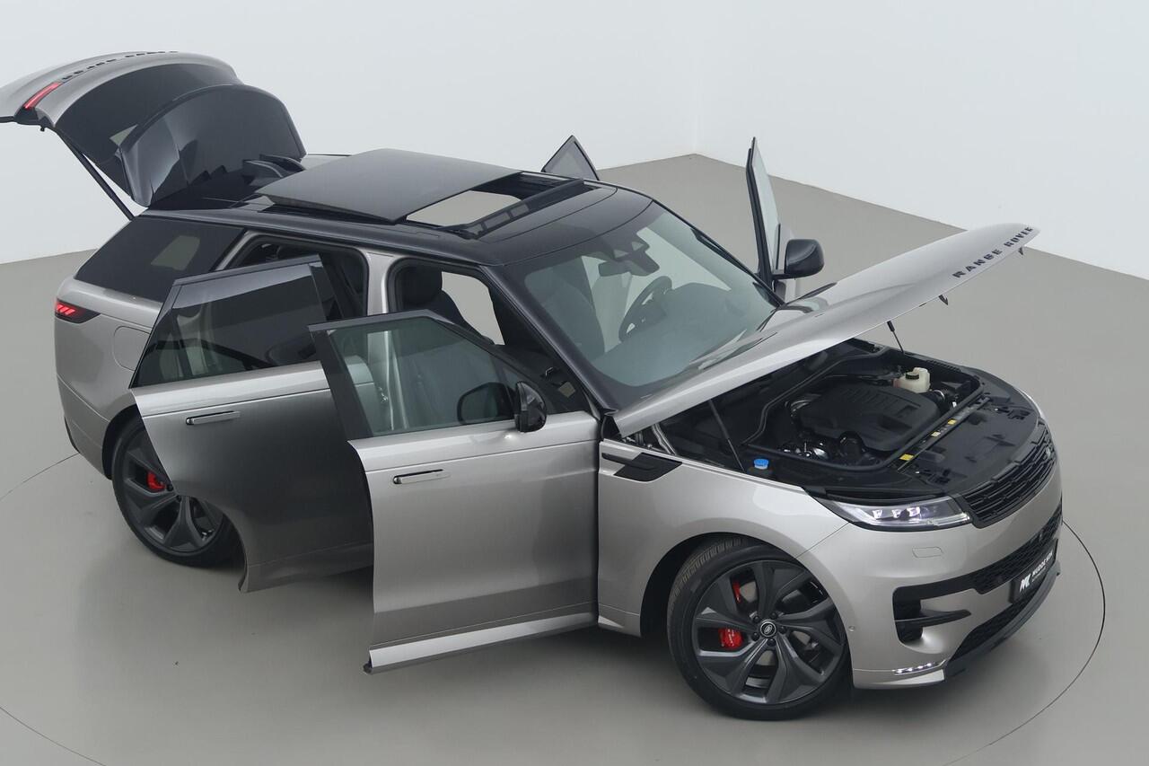 Land Rover RANGE ROVER SPORT 3.0 P460e Dynamic HSE | Black Pack | Flux Silver | 23 Inch | Massage+Ventilatie | Trekhaak | Head-Up