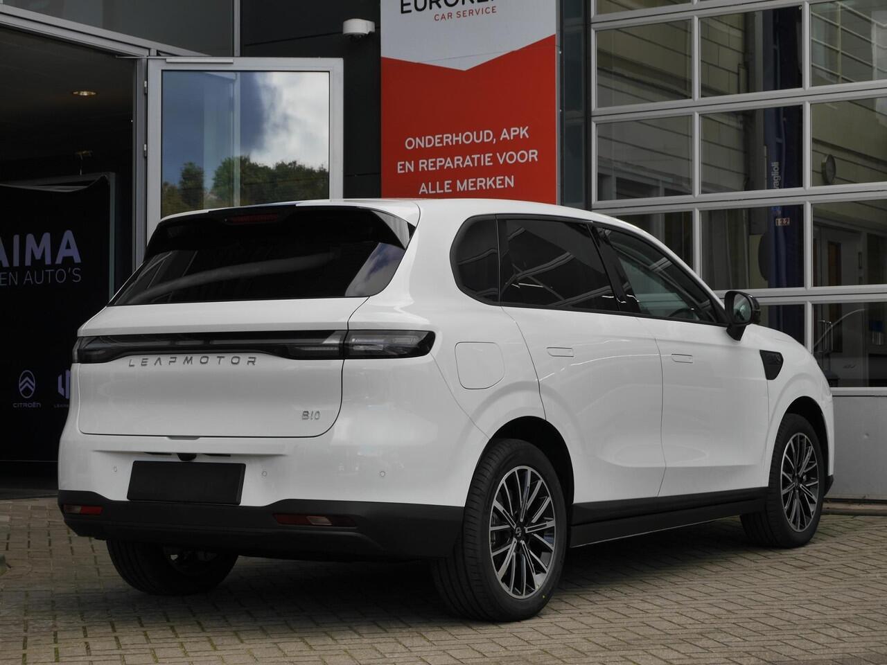 Leapmotor B10 Design ProMax 67.1 kWh Wltp 434km | 750kg trekgewicht | Stoel en stuur verwarming | 360 graden camera | Lederen bekleding | Panoramadak | Led | Regensensor | Sfeerverlichting | Elektrisch verstelbare voorstoelen