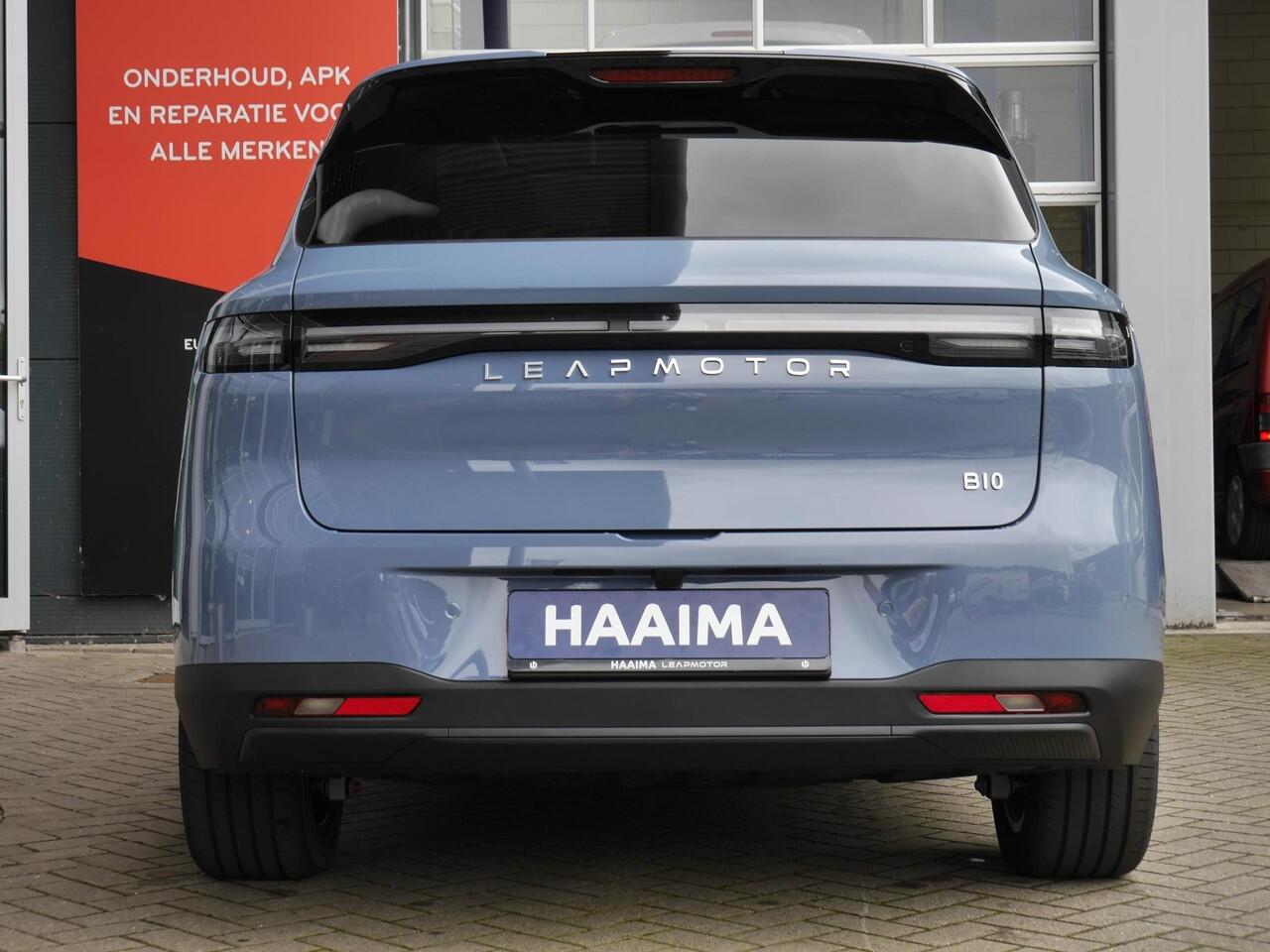 Leapmotor B10 Design ProMax 67.1 kWh | Wltp 434km | 750kg trekgewicht | Stoel en stuur verwarming | 360 graden camera | Lederen bekleding | Panoramadak | Led | Regensensor | Sfeerverlichting | Elektrisch verstelbare voorstoelen