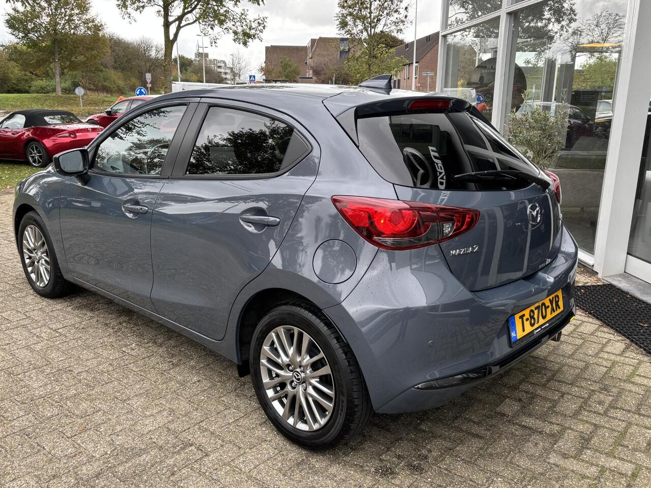 Mazda 2 1.5 e-SkyActiv-G 90 Exclusive-Line NL-Auto, Dealer Ondh. Navigatie, Apple Carplay /Android Auto, Camera 360, Add. Cruise Controle, Parkeerhulp v, Head-up, Lichtmetaal.