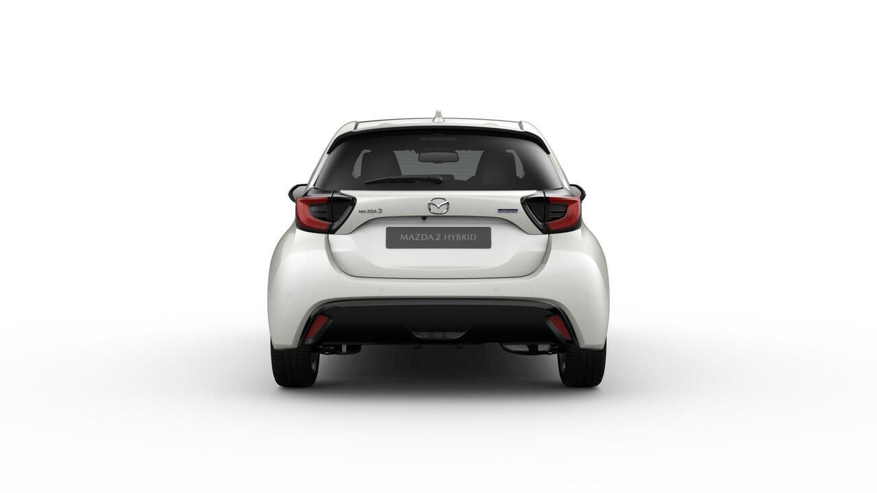 Mazda 2 Hybrid 1.5 Homura Plus / Northern White Pearl / Sportief zwart kunstleder