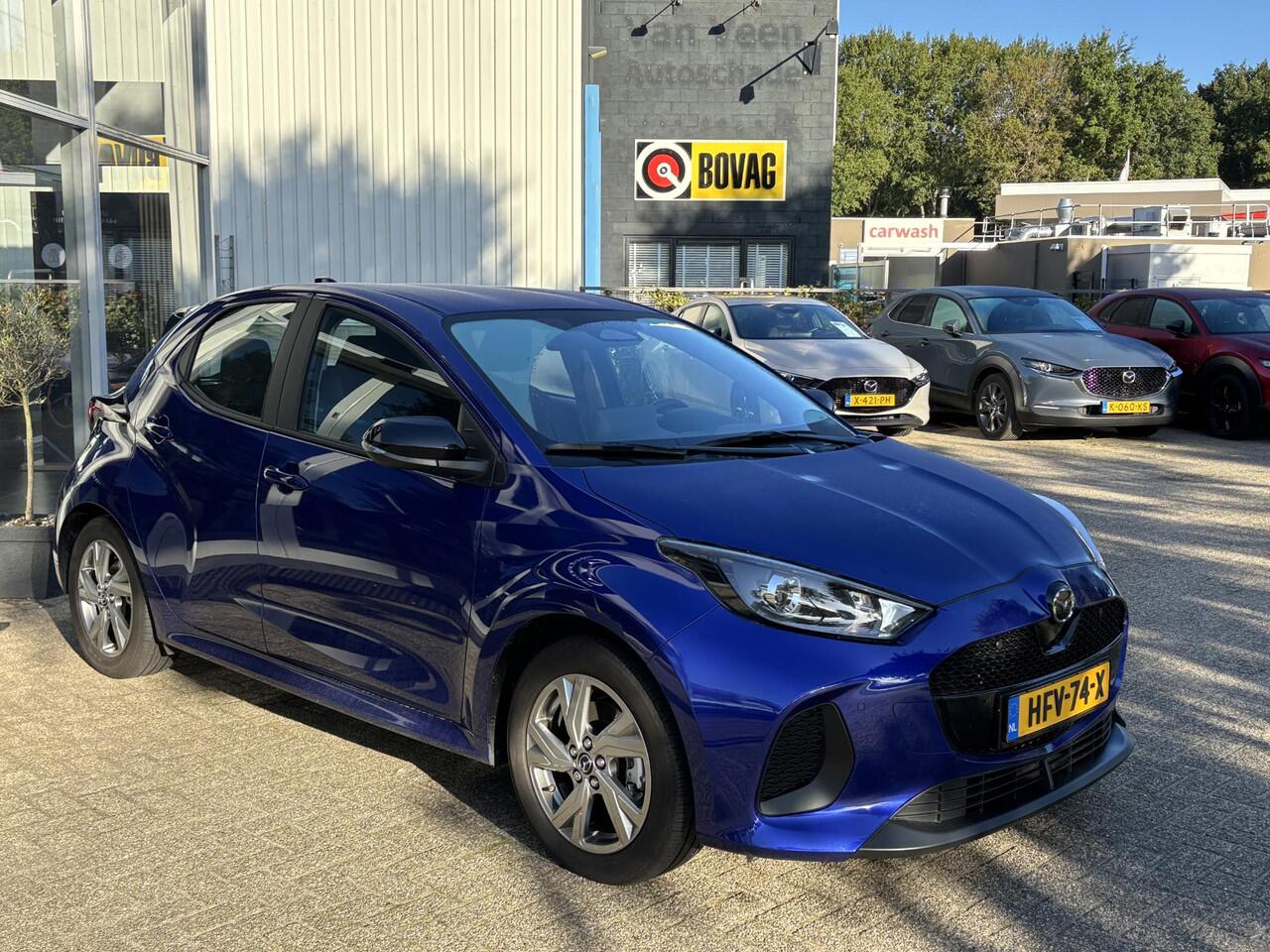 Mazda 2 Hybrid 1.5 Exclusive-line NL-Auto, Automaat, Hybride, Apple Carplay /Android Auto, Automatische Airco, A. Rij-Camera, Stoelverw +Stuurverw, Cruise Controle Add., Keyless Entry, Keyless Start, Lichtmetaal.