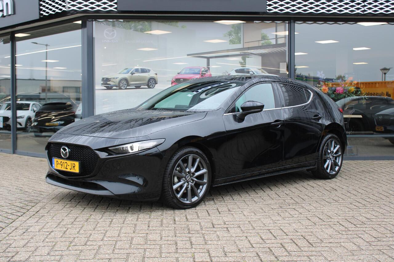 Mazda 3 HB 2.0 e-SkyActiv-G 150 M Hybrid Sportive , Automaat, Leder, Camera, All Season, LMV 18 Inch, Stuur/Stoel Verwarming, Apple Carplay, Android Auto, Clima, Bose, Adap.Cruise, PDC, HUD, Bluetooth