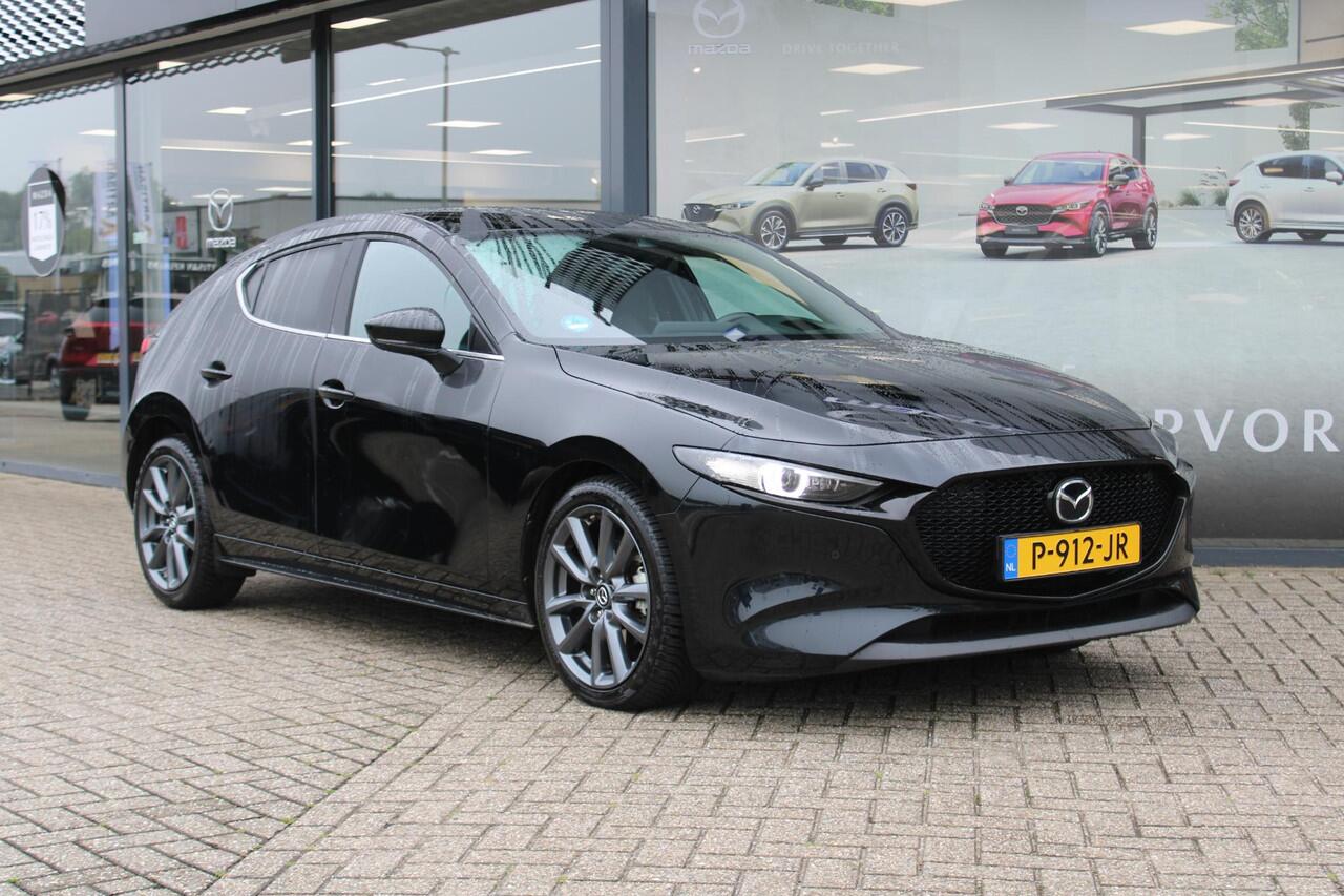 Mazda 3 HB 2.0 e-SkyActiv-G 150 M Hybrid Sportive , Automaat, Leder, Camera, All Season, LMV 18 Inch, Stuur/Stoel Verwarming, Apple Carplay, Android Auto, Clima, Bose, Adap.Cruise, PDC, HUD, Bluetooth
