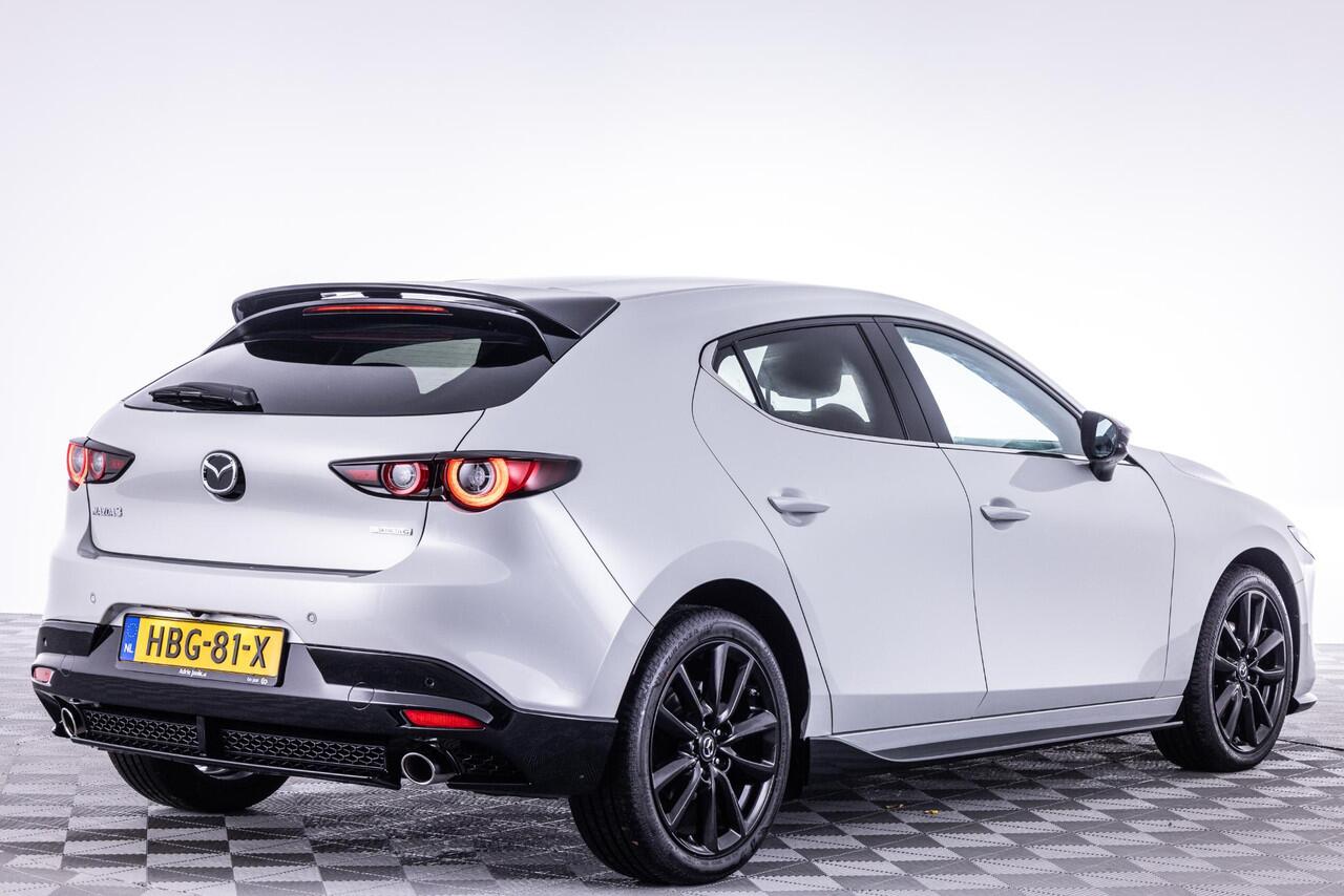 Mazda 3 2.5 e-SkyActiv-G M Hybrid 140 Homura | AEROPAKKET | APPLE CARPLAY | DODEHOEKDETECTIE | ADAPTIEF CRUISE CONTROL | HEAD UP | 18 INCH LM | DEMO | *6 JAAR FABRIEKSGARANTIE |