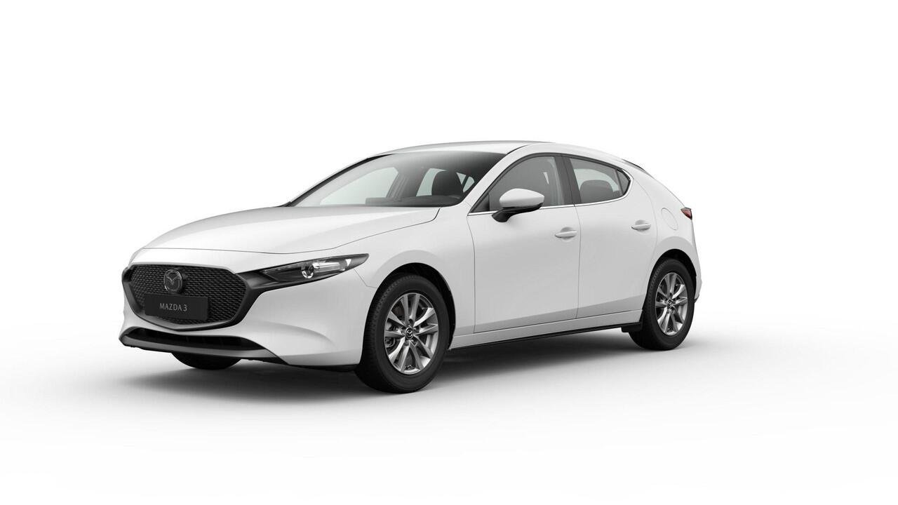 Mazda 3 2.5 e-SkyActiv-G M Hybrid 140 Prime-line / Arctic White