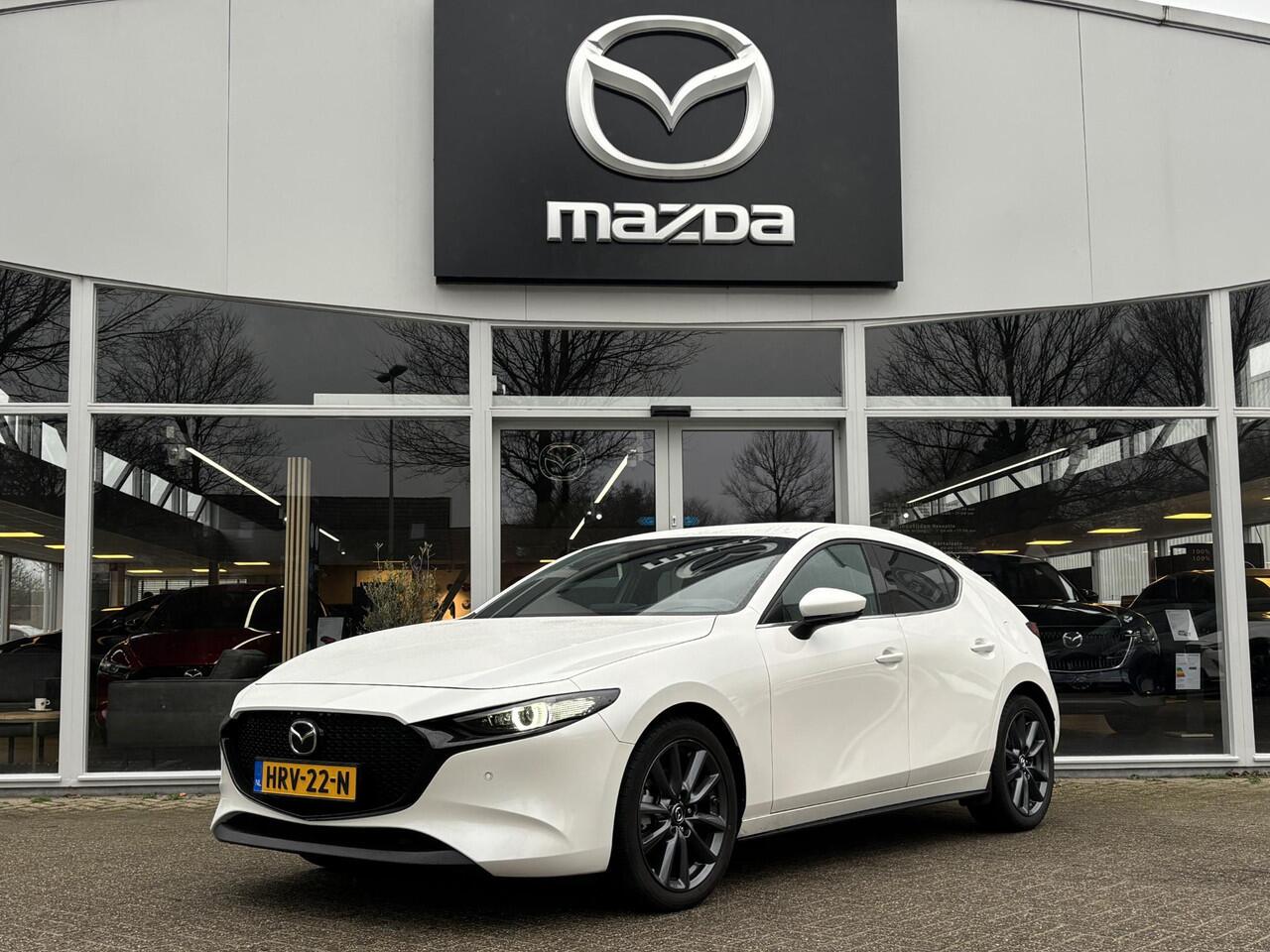 Mazda 3 2.5 e-SkyActiv-G M Hybrid 140 Exclusive-line NL- Auto, Navigatie, Apple Carplay /Android Auto, 360 Camera, Cruise Controle ad., Stoel verw., Stuur verw., Bose Audio