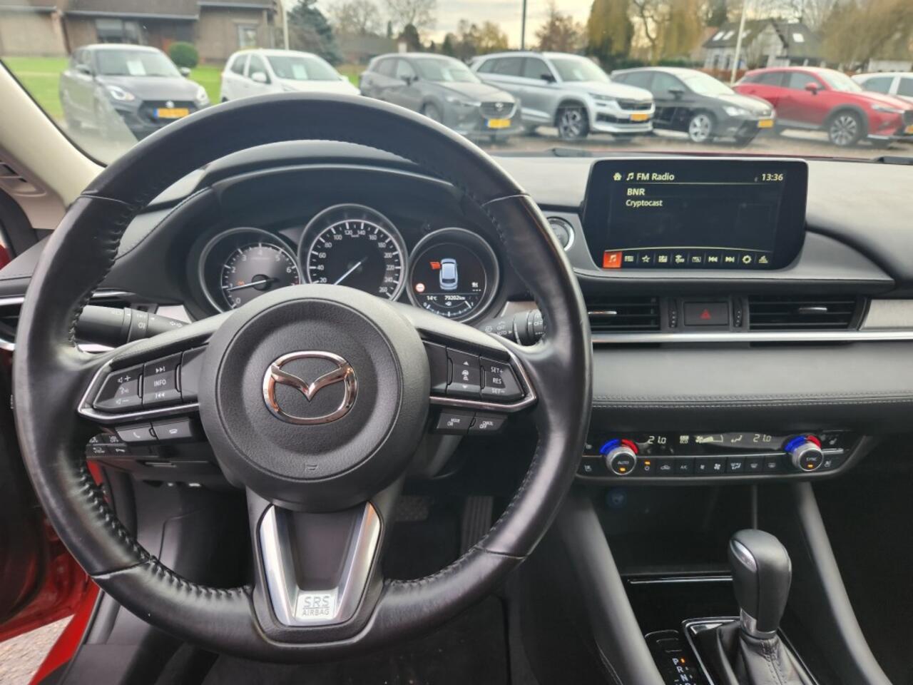 Mazda 6 2.0 165pk Automaat, Business, Adapt. Cruise, 360 camera, Leder, Apple/Android